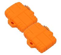 Haofy Custodia per Accendino per Torcia in Plastica Impermeabile IP56 - Custodia Arancione Sigillata con O-ring da 2 Pezzi per Viaggi in Campeggio, Escursionismo
