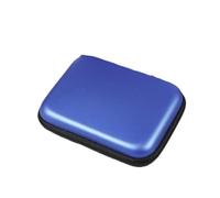 Haofy Custodia per unità Flash USB Portatile Impermeabile Antiurto per Archiviazione Digitale per Ufficio in Viaggio Rosso Blu Scuro 5,5 X 4 X 1,38 Pollici (BLUE)
