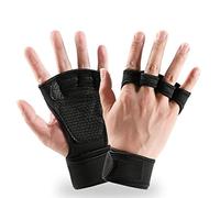 Haofy da Allenamento per Sollevamento Pesi con Comodo Supporto per il Polso Antiscivolo per Allenamenti con Manubri e Sollevamento Pesante, Neri, Taglia L (XL)