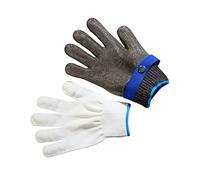 Haofy da Lavoro da 2 Pezzi per Protezione delle Mani Resistenti Al Taglio, di Sicurezza Regolabili per Negozio di Carne Lavorazione Alimentare Lavorazione di Prodotti Industriali, Filo di Acciaio