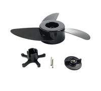 Haofy da Traina a 3 Pale, con Albero da 9,5 Mm, Diametro 9 Cm, for Barca | Fuoribordo con da 3,54" e Foro da 0,37", per Motori Elettrici 12V/24V