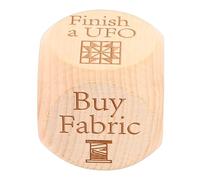 Haofy Dadi Decisionali per Quilting in Legno Fatti a Mano 6 Compiti Incisi per Artigiani Strumento di Cucito per Studio di Patchwork, Serata di Cucito, Appassionati di Artigianato