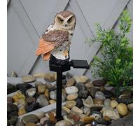 Haofy Decorazione da Giardino con Statuetta Solare Impermeabile a LED per Giardino, Patio, Risparmio Energetico per Illuminazione Notturna, Materiale Pregiato per Uso a Lungo Termine (WHITE) (BROWN)