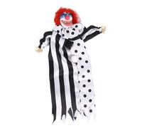 Haofy Decorazione di Burattini Clown Spaventosa Inquietante Bambola Inquietante Clown Che Balla per Problemi Horror Non Intrecciati per gli Spiriti (25 * 15 cm)