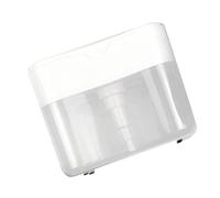 Haofy Dispenser di Sapone Compatto a Pressione in Plastica a Pressione per, Bagno, Controsoffitto, Salvaspazio, Ingombro Ridotto, Altezza 3,5 Pollici, Funzionamento Facile a Moderata, Liquido (WHITE)