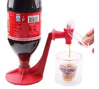 Haofy Dispenser per Bevande, Bottiglia per Dispenser di Soda in Plastica ABS, Design a Pressione Manuale Capovolta, Adatto per Bottiglie di Bevande Gassate, per Feste, Bar Domestici, Uso in (rosso)