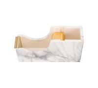 Haofy Dispenser per Nastro Acrilico con Base Resistente e Impugnatura Antiscivolo per Materiale Scolastico, da Scrivania, da Ufficio (Marmo Oro)