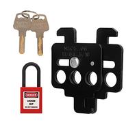 Haofy Dispositivo di Blocco Interruttore Automatico con Lucchetto in Nylon, Kit di Tagout Blocco MCB in Acciaio per Sicurezza Industriale, Grillo 38 Mm, Isolamento di Gruppo per Programmi LOTO