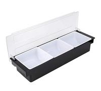 Haofy Distributore di Casse di Frutta Contenitore di Plastica Impilabile 19,7 X 6,3 X 3,5 Pollici Organizzatore Porta Condimenti con Coperchio per Bar Negozi di tè Cucine per Uso Commerciale (
