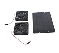 Haofy Doppia Ventola 12V a Energia Solare da 20 W con Interruttore On/off per Un Flusso d'Aria Efficiente, Raffreddamento Rapido, Funzionamento a Risparmio Energetico per, Serra, Stanza degli