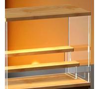 Haofy Espositore Giocattolo in Acrilico Ultra Trasparente Antipolvere con Scomparto Superiore per Bambole Fatte a Mano, Comoda Porta Scorrevole per L'arredamento della Camera da Letto dei Bambini (3