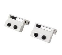 Haofy Fermaporta per Fienile, Confezione da 2, in Acciaio Al Carbonio Resistente Bianco con Chiave Esagonale per Camera da Letto, Soggiorno, Piccoli Appartamenti, Facile Installazione Fai da Te