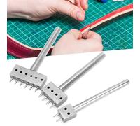 Haofy Fori Anche e Puliti Che Spaziano lo Strumento di Punzonatura, Foro Foro in Pelle Acciaio con Bordo Incisivo per Intaglio in Pelle, Vari Progetti Adatti, Resistenti e Progettati per Artisti,