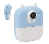 Haofy Fotocamera Istantanea Display HD da 2,4 Pollici Doppio Obiettivo con Timer da 5 Secondi Riconoscimento Facciale Stampa Fotocamera Digitale per Bambini Uso Domestico, Avventure di Viaggio, (BLUE)