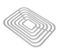 Haofy Fustella Rettangolare in Metallo per Artigianato, Modello di Design in Pelle in Acciaio Al Carbonio per Album di Ritagli, Creazione di Cartoline, Progetti Artistici Fai-da-te