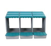 Haofy Galline per Nidificazione di Pollo al Pollame di Pollame a Pedaggio Design Modulare Facile Accesso Pp Materiale Pp con Design Rimovibile per Piccole Fattorie su Larga Scala (3 cavità)