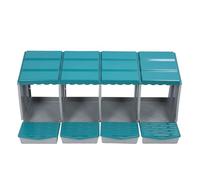 Haofy Galline per Nidificazione di Pollo al Pollame di Pollame a Pedaggio Design Modulare Facile Accesso Pp Materiale Pp con Design Rimovibile per Piccole Fattorie su Larga Scala (4 compartimento)