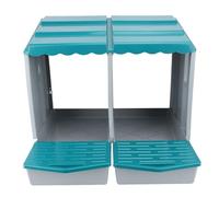Haofy Galline per Nidificazione di Pollo al Pollame di Pollame a Pedaggio Design Modulare Facile Accesso Pp Materiale Pp con Design Rimovibile per Piccole Fattorie su Larga Scala (2 compartimento)