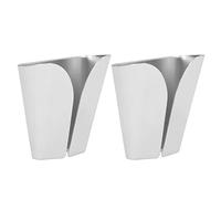 Haofy Gancio Portasciugamani Tipo V in Acciaio Inossidabile con Finitura Spazzolata per Bagno, e - Supporto Adesivo Impermeabile Senza Trapano, Confezione da 2