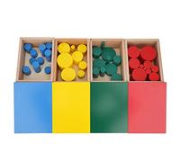 Haofy Giocattolo con Cilindri di Legno, Blocchi Sensoriali Montessori Colorati per Bambini Piccoli, Giocattoli da Costruzione per l'educazione Precoce per Bambini di 3 Anni