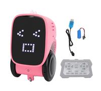Haofy Giocattolo di Programmazione della Macchina per la Storia del Rilevamento del Tocco del Robot Educativo Intelligente per L'apprendimento Precoce, Il Robot Intelligente Funziona (Pink)