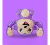 Haofy Giocattolo Educativo Interattivo con Scimmia Rotolante per Bambini Piccoli, Movimento Motorizzato, Design con Bordi Lisci, Sviluppo dell'attività Fisica (PURPLE)