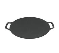 Haofy Griglia Coreana, Piastra Rotonda Antiaderente in Lega di Alluminio BBQ 33 Cm Doppio Manico Rivestimento a 6 Strati per Fornello a Gas Piano Cottura Interno Campeggio Esterno (25CM)