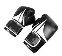 Haofy Guantoni da Boxe Neri da 10 Once per Allenamento, Materiale Ergonomico in PU per Uomini e Donne, Uso Multifunzionale Nella Boxe e nel Taekwondo, 1 Paio