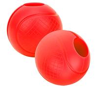 Haofy Impugnature per Bilancieri Grassi con Manubri 2 Pezzi Comode Palline in Silicone per Migliori Prestazioni nel Fitness 6,5 Cm (rosso)