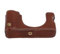 Haofy in Pelle per Fotocamera X100V, Copertura Protettiva in PU, Design a metà con Accesso Completo (BROWN)