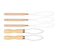 Haofy Infila-aghi, 5 Pezzi in Legno per Estensioni dei Capelli, Infila-aghi, per Tirare il Gancio, Strumento per Perline, per Forniture per Estensioni di Capelli o Piume, Passante
