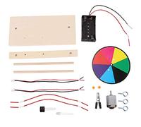 Haofy Kit di Esperimenti di Fisica, Giocattoli Educativi Elettrici, Luce Sonora, Set di Apprendimento dei Principi Fisici in Legno con Motore Cicalino e Disco Colorato per Progetti