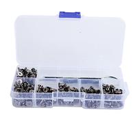 Haofy Kit di Installazione di Rivetti in Alluminio per Rivetti a Testa di Monaco da Artigiano per la Realizzazione di Costumi in Pelle