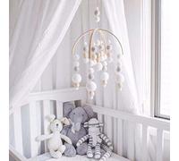 Haofy Kit Mobile Fai-da-te in Stile Nordico, Set di Campanelli Eolici con Struttura in Legno con Design 3D per la Decorazione della Cameretta dei Bambini, Decorazione Fatta a Mano per la Cameretta