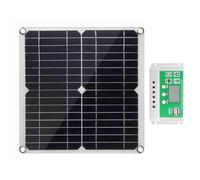 Haofy Kit Pannello Solare Monocristallino da 20 W, di Controllo PWM Conversione Efficiente del 22% Uscita 12 V per Ricarica della Batteria del Capannone per Yacht e in Luoghi all'aperto (Regolatore