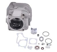 Haofy Kit Paraolio Guarnizioni Pistone Cilindro da 52 Mm per Parti di Motosega MS381 038, Facile da Installare e Sostituire, per Gli Appassionati di Attrezzi da Giardino, Lega di Alluminio + Ferro