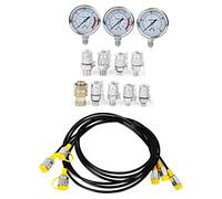 Haofy Kit per Test di Pressione Idraulica Tester di Pressione Portatile per Acciaierie, Automobili e - Tester a 3 Calibri per Fluidi Petroliferi