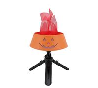 Haofy Lampada Antincendio a LED, Lampada da Tavolo Finta con Supporto in Altezza Regolabile, Luce del Fuoco Ricaricabile Compatta per Halloween, Natale, Decorazione del Festival,