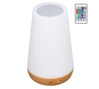 Haofy Lampada Che Cambia Colore RGB, Timer 12 Ore, Dimmerabile, con Touch e Telecomando, Luce d'atmosfera per Camera da Letto, Ufficio, Dormitorio, Uso Portatile, Routine Notturna, Emergenza