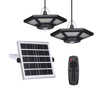 Haofy Lampada per Pendenti Ad Alimentazione Solare, Luce da Garage del Sensore di Movimento 360leds con Telecomando, Design Diviso, 5 modalità di Illuminazione, IP65 Impermeabile per Balcone Cortile