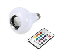 Haofy Lampadina LED Bluetooth con altoparlante, E27 12W Wireless Music Playing Light Lamp con telecomando a 24 tasti per decorazione bar, casa, KTV