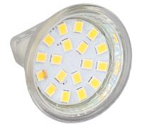 Haofy Lampadina LED MR11 3W 300LM 18LED - Lampadina Bi Pin GU4 a Risparmio Energetico con Rapida Dissipazione del Calore per Faretti, Luci da Binario e Illuminazione Paesaggistica (Bianco caldo)