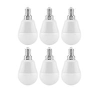 Haofy Lampadine G45 5W E12 a candelabro di Base dimmerabili, 350, Bianco Caldo 3500K, Vetro Trasparente a filamento, Confezione da 6