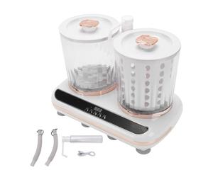Haofy Lavatrice Portatile per Biancheria Intima con Doppio Cestello, Centrifuga Ricaricabile per Reggiseni e Calze, Lavatrice da Viaggio con Tubo di Scarico, Mini Lavanderia Senza Fili