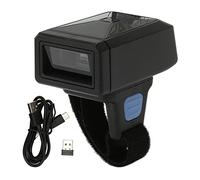 Haofy Lettore di Codici a Barre, Lettore di Codici a Barre Wireless Portatile Testa di Scansione Ruotabile Batteria da 400 mAh Ricarica USB 1D Indossabile per Computer