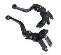 Haofy Leva Freno e Leva Frizione Moto, 1 Paio 7/8 Pollici 22 Mm Universale in Alluminio CNC Regolabile, per la Maggior Parte delle Moto