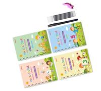 Haofy Libro di Esercizi di Scrittura Riutilizzabile per Bambini, Libro di Apprendimento della Calligrafia con Inchiostro Speciale per 3-8 Anni, Carta Beige Spessa per Esercizi di Scrittura