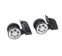Haofy Luggage Suitcase Replacement Wheels, 1Pair Outdoor Mute Double Row Large Wheel Drawbar Box Case Suitcase Wheels