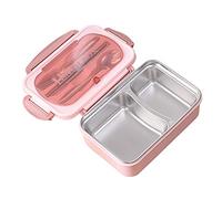 Haofy Lunch Box di Alta qualità per Uso Alimentare, Box a Tenuta Stagna in Acciaio Inossidabile 304 con Utensili per Viaggi in Ufficio Scolastico a Casa all'aperto (PINK)