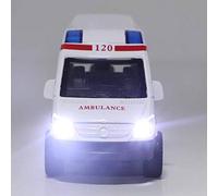 Haofy Mini Auto d'emergenza in Lega 1:32 con Luce e Suono, Giocattolo Durevole per Bambini, Migliora le capacità di Coordinazione per Bambini Dai 3 Anni in su (rosso)
